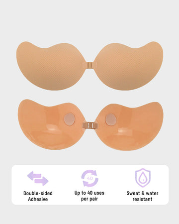 Mango Shaped Breathable Self-Adhesive Invisible Bra (2 Pairs)